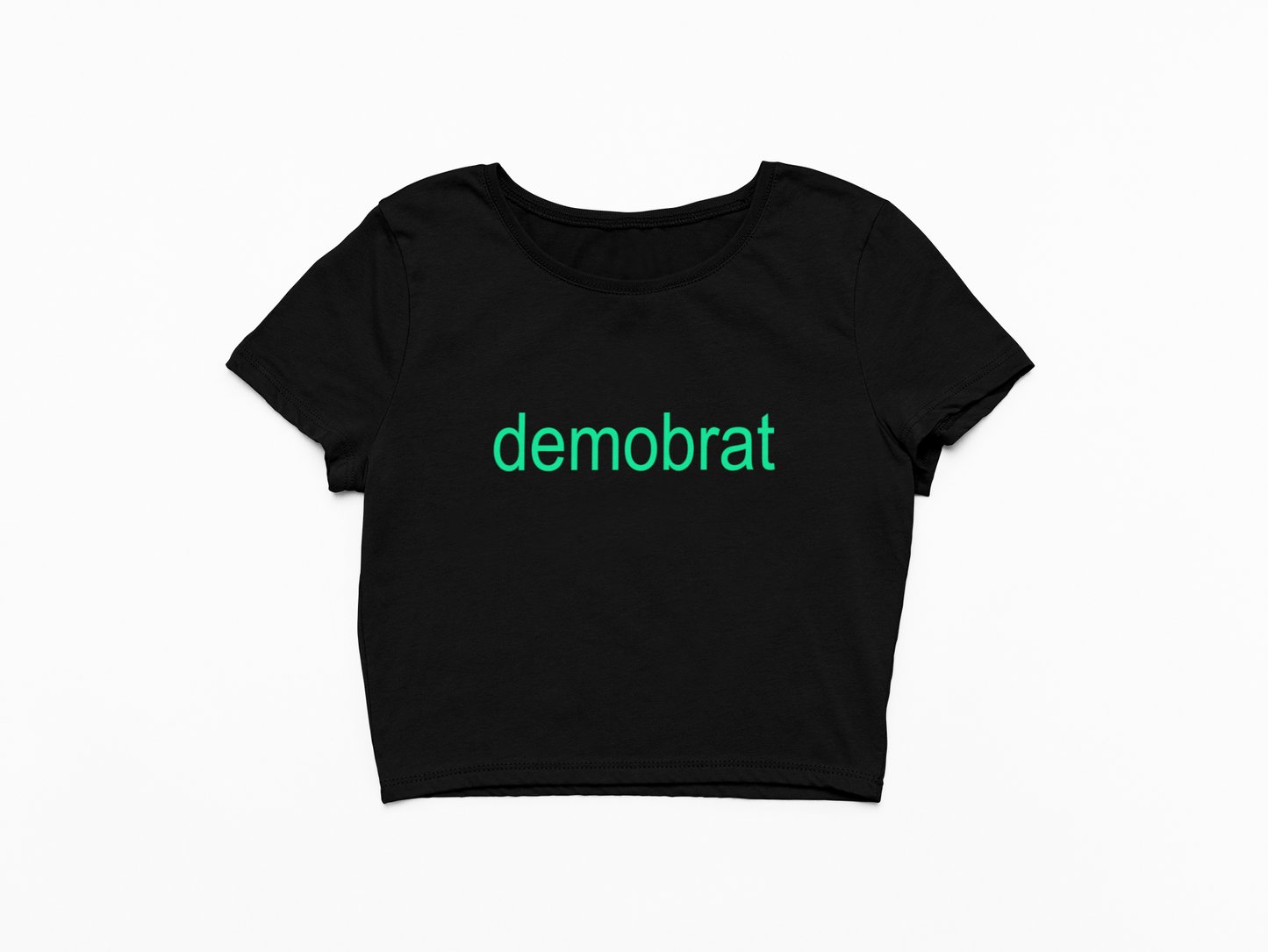 Demobrat Crop Top – Gedurfd en Stijlvol Statement Shirt