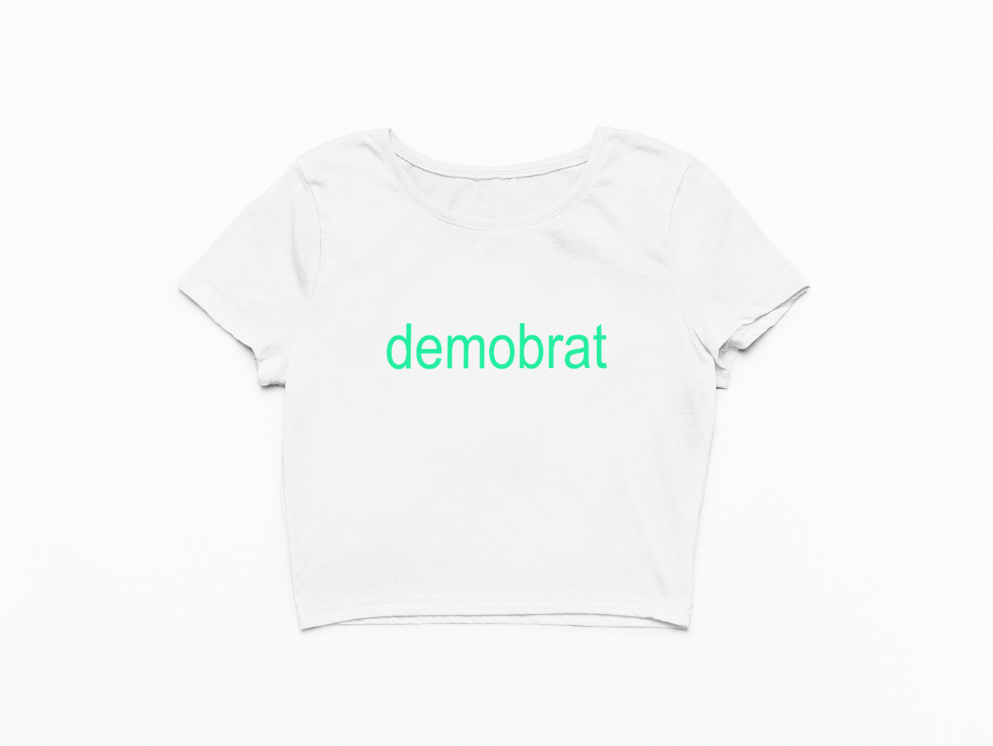 Demobrat Crop Top – Gedurfd en Stijlvol Statement Shirt