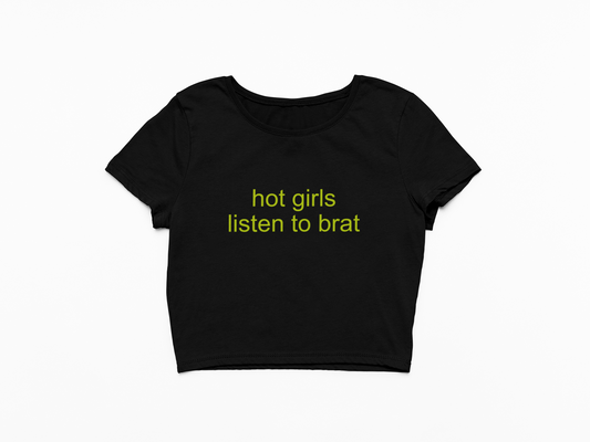 Hot girls listen to brat YK2 Baby Tee